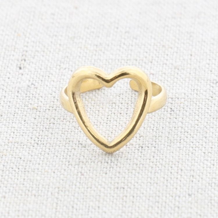 HEART SHAPED STEEL RING 2