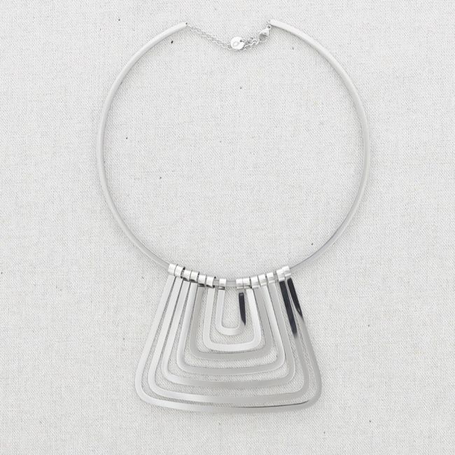 CHOKER ACERO COLGANTE FORMA TIRAS