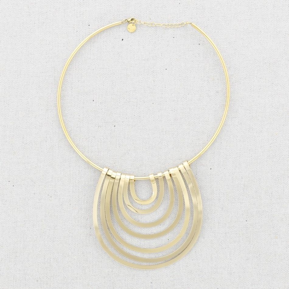 CHOKER ACERO COLGANTE FORMA TIRAS