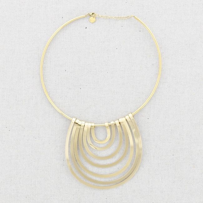 STEEL CHOKER STRIP SHAPE PENDANT STEEL