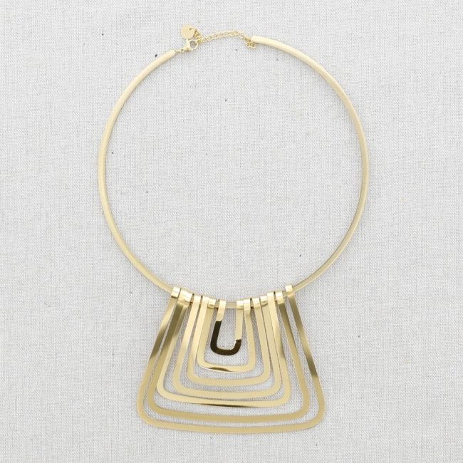 CHOKER ACERO COLGANTE FORMA TIRAS