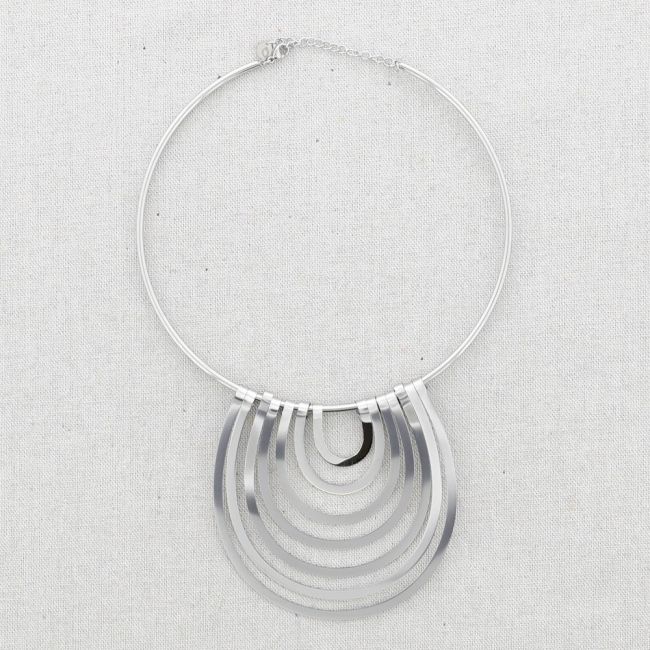 CHOKER ACERO COLGANTE FORMA TIRAS