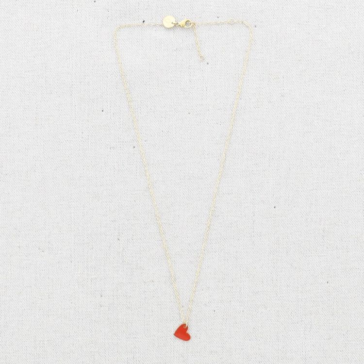 GARGANTILLA ACERO CORAZÓN ESMALTE 2