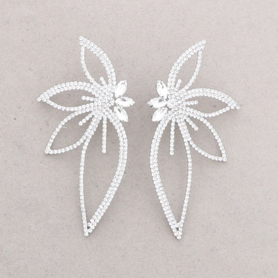 HALF WING EARRINGS WITH CRYSTALS