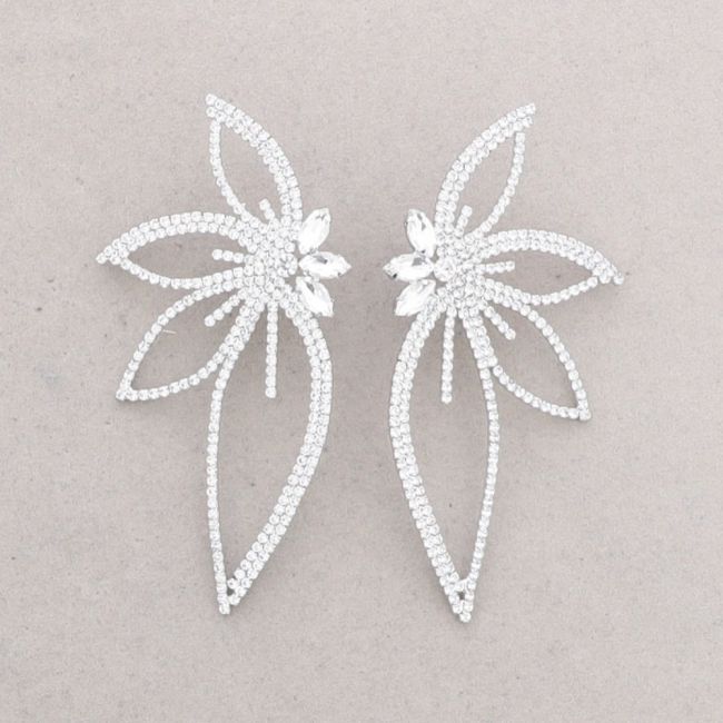 HALF WING EARRINGS WITH CRYSTALS