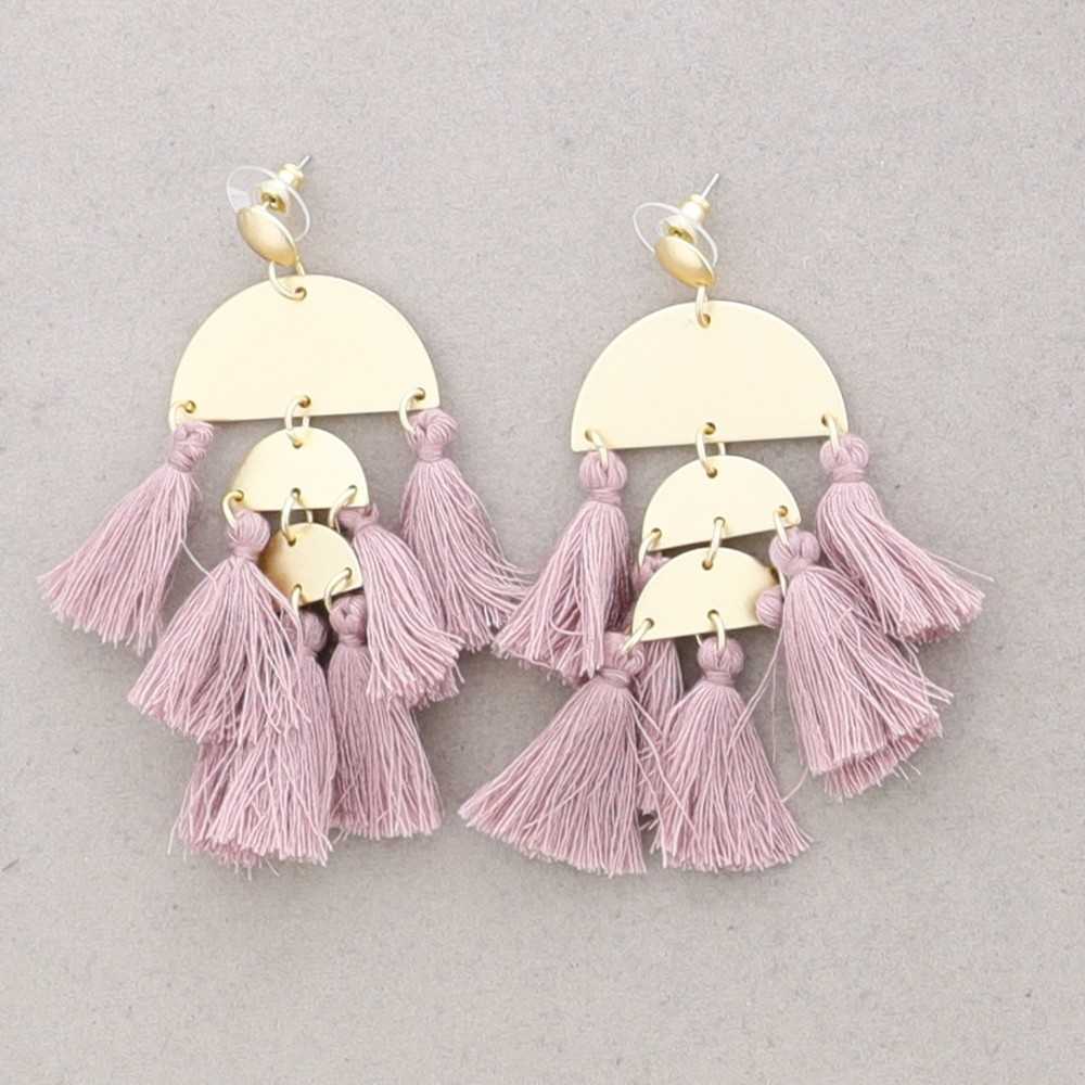 MULTISTRIPED STRAP EARRINGS