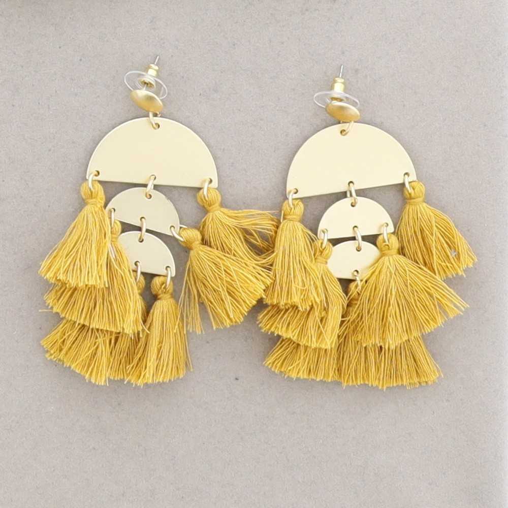 MULTISTRIPED STRAP EARRINGS