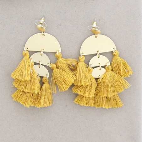 MULTISTRIPED STRAP EARRINGS