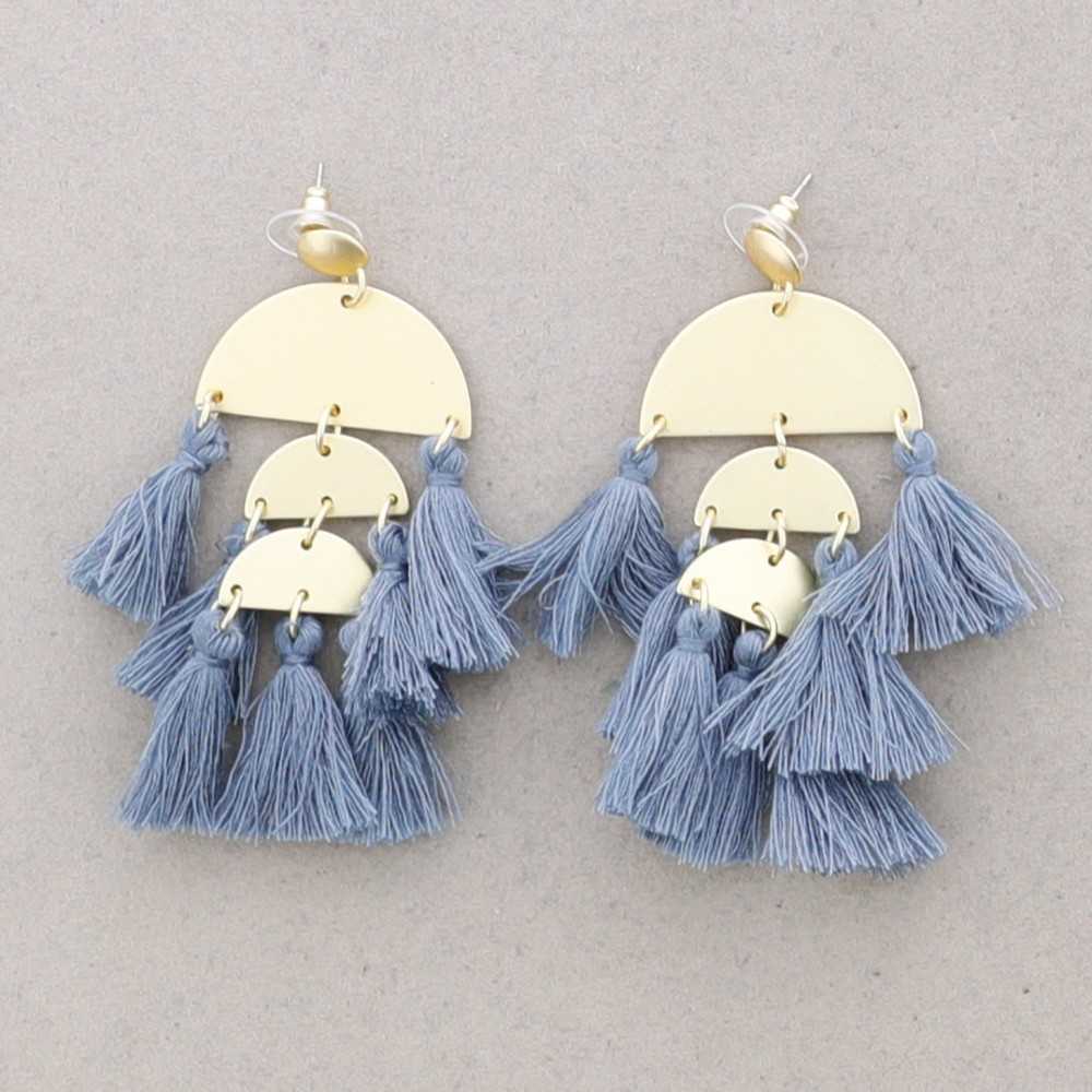 MULTISTRIPED STRAP EARRINGS