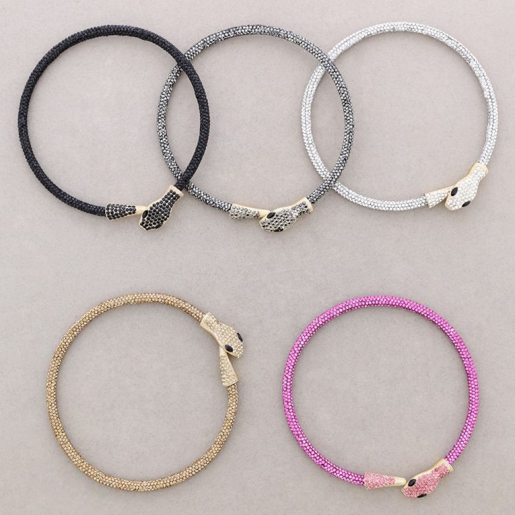CHOKER AJUSTABLE SERPIENTE CRISTALES 2