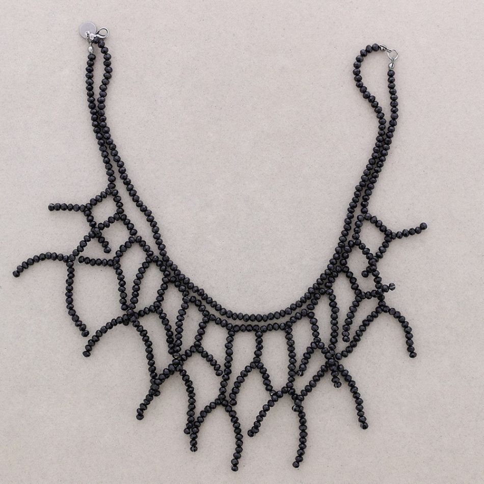4MM FACETED CRYSTAL BRANCHES PENDANT NECKLACE