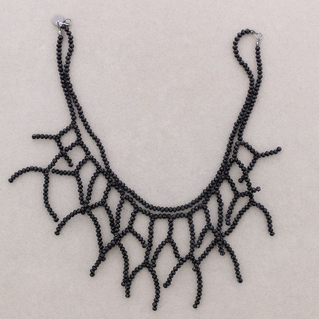 4MM FACETED CRYSTAL BRANCHES PENDANT NECKLACE