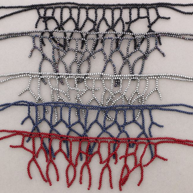 4MM FACETED CRYSTAL BRANCHES PENDANT NECKLACE