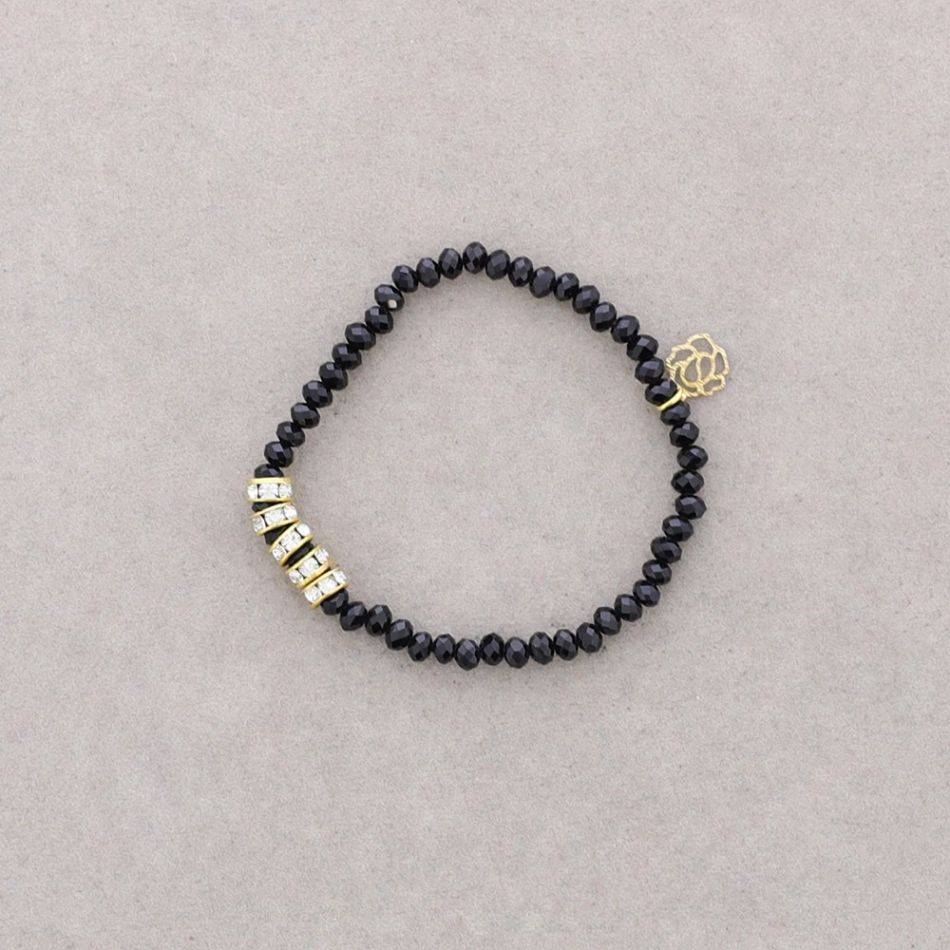 PULSERA CUENTAS FACETADAS METAL
