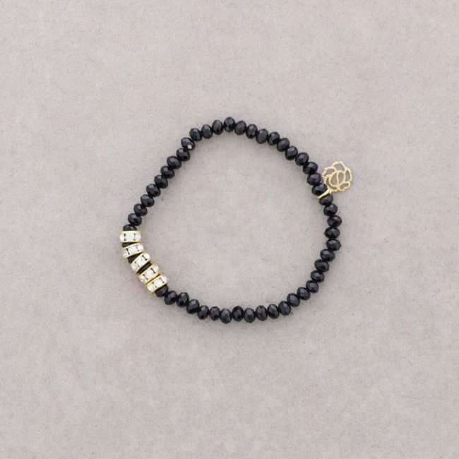 PULSERA CUENTAS FACETADAS METAL
