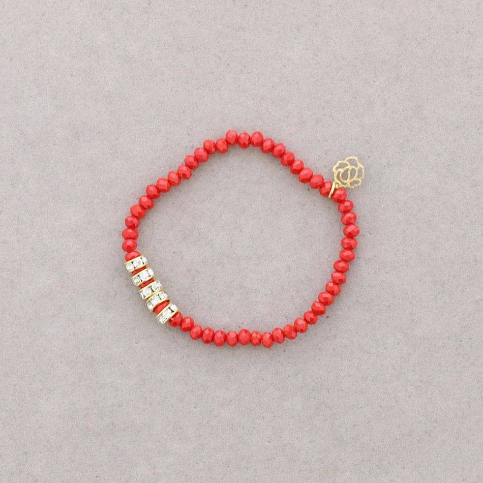 PULSERA CUENTAS FACETADAS METAL