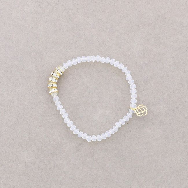 PULSERA CUENTAS FACETADAS METAL