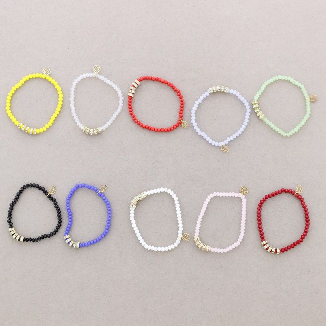 PULSERA CUENTAS FACETADAS METAL