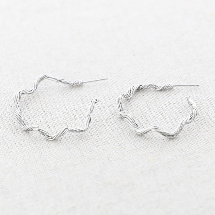 PENDIENTES ACERO IRREGULAR MULTI TIRA