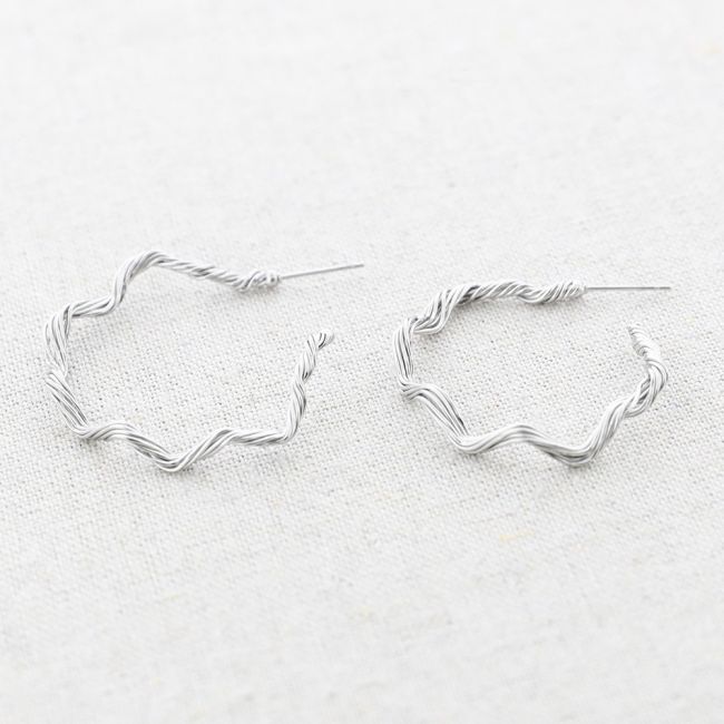 PENDIENTES ACERO IRREGULAR MULTI TIRA