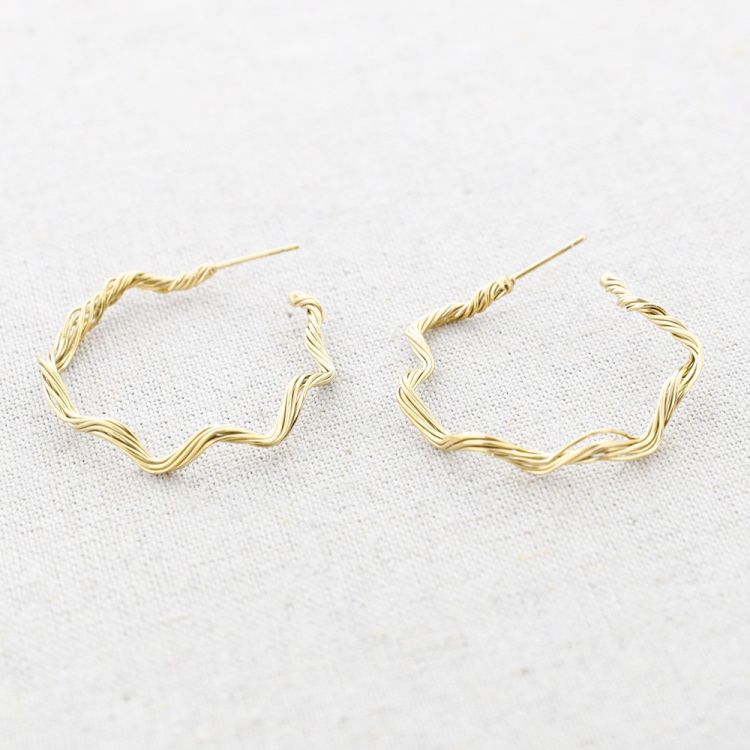 PENDIENTES ACERO IRREGULAR MULTI TIRA 2