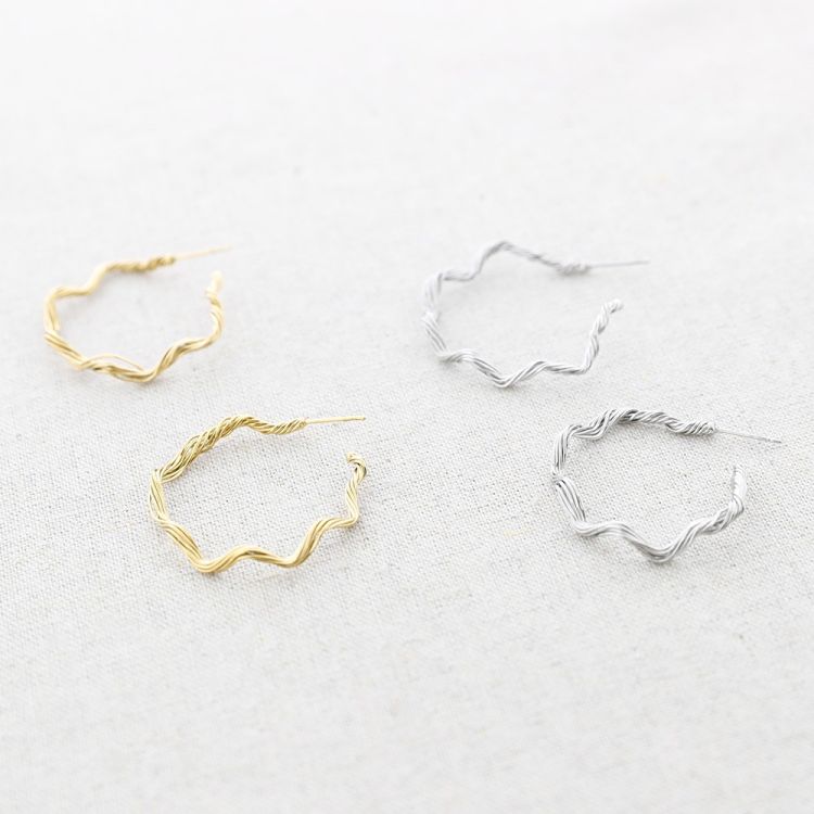 IRREGULAR MULTI STRIP STEEL EARRINGS 2