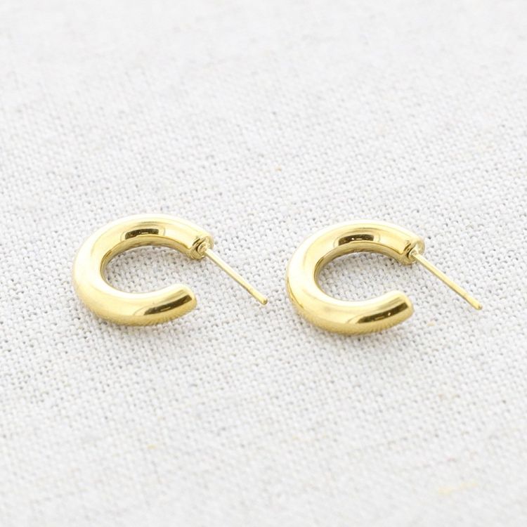 STEEL HOOP EARRINGS