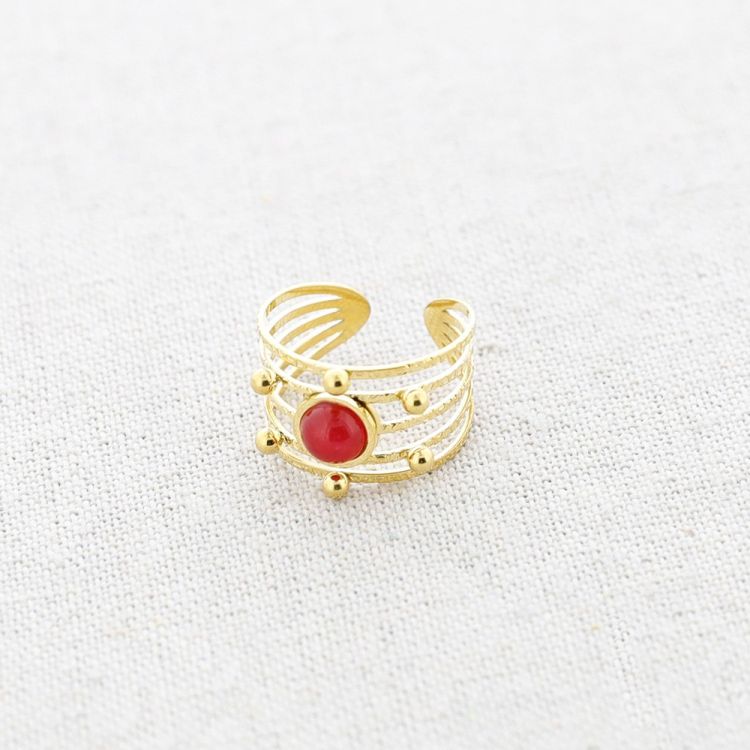 ANILLO ACERO PIEDRA
