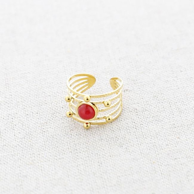 ANILLO ACERO PIEDRA