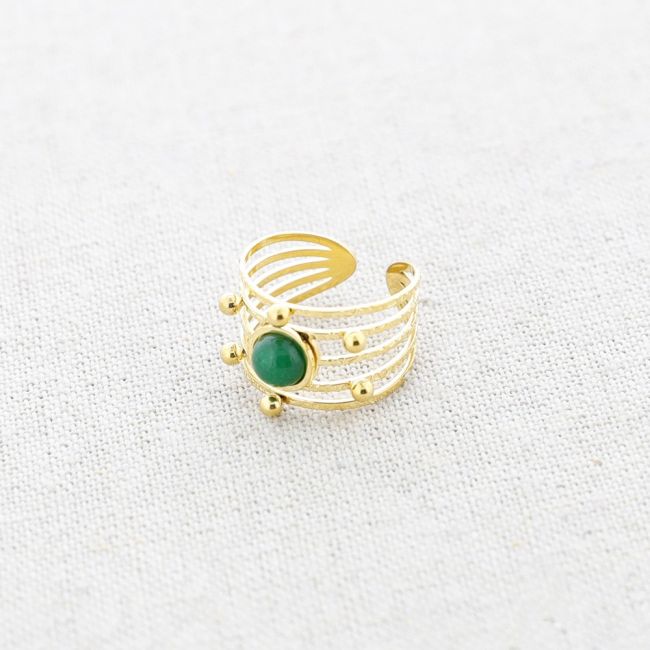 ANILLO ACERO PIEDRA