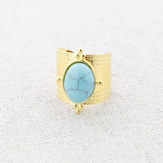 ANILLO ACERO PIEDRA