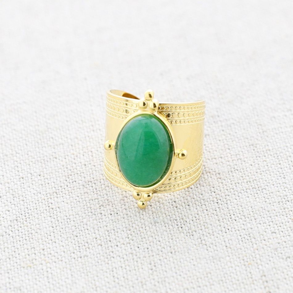 ANILLO ACERO PIEDRA