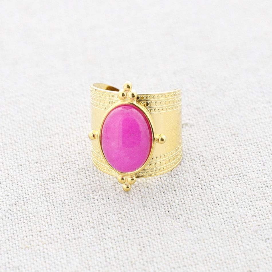ANILLO ACERO PIEDRA