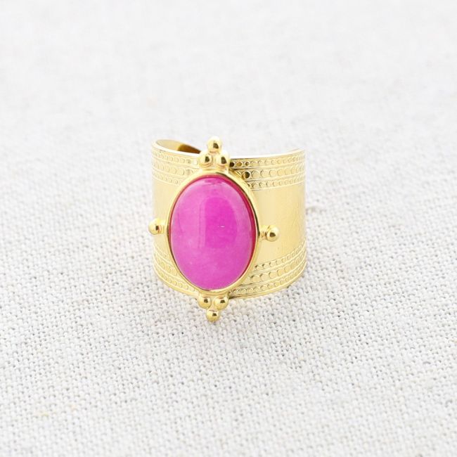 ANILLO ACERO PIEDRA