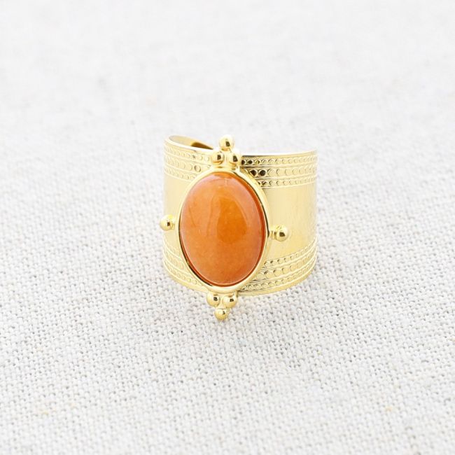 ANILLO ACERO PIEDRA