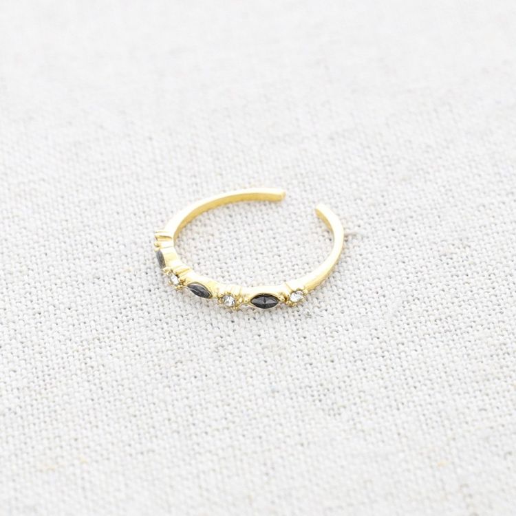 ANILLO ACERO CRISTALES