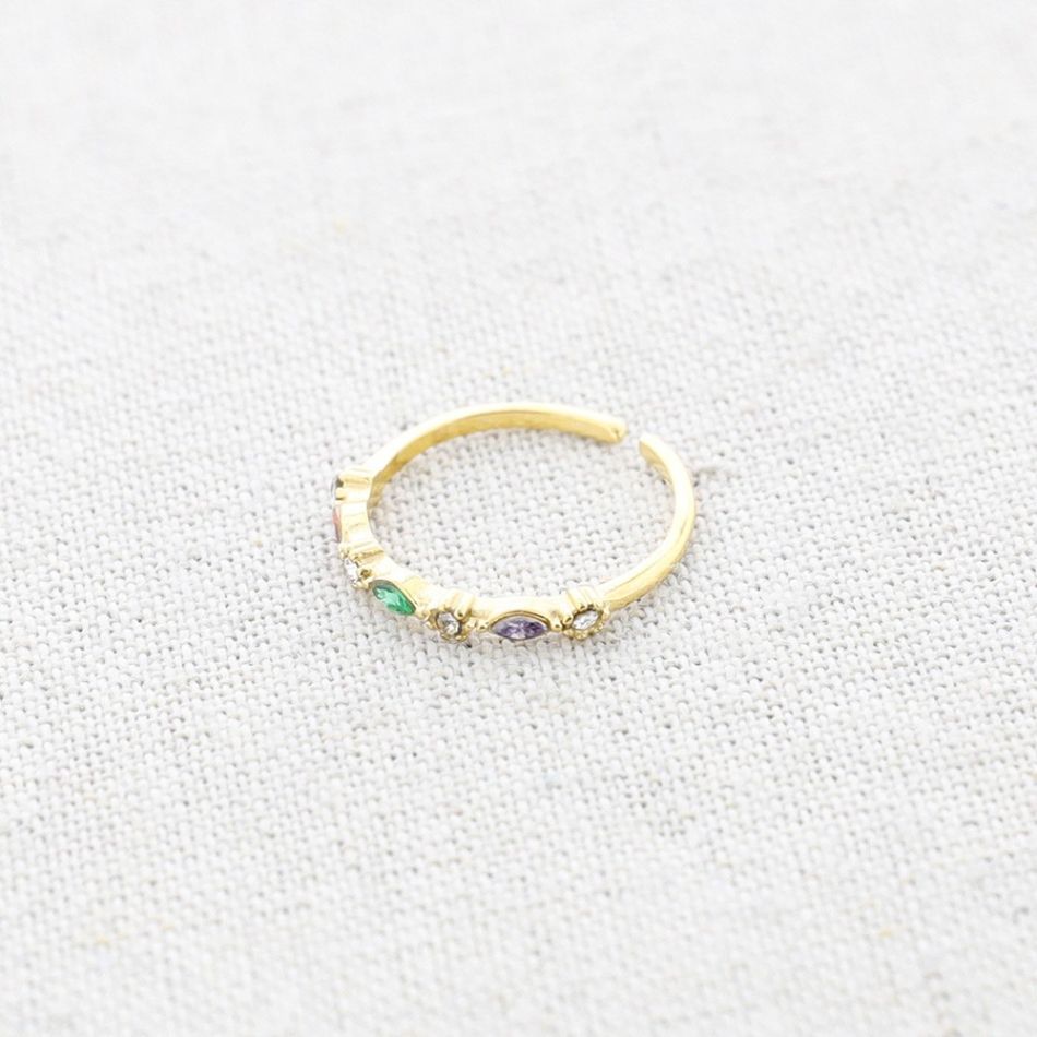 STEEL RING WITH CRYSTALS