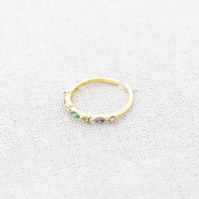 STEEL RING WITH CRYSTALS