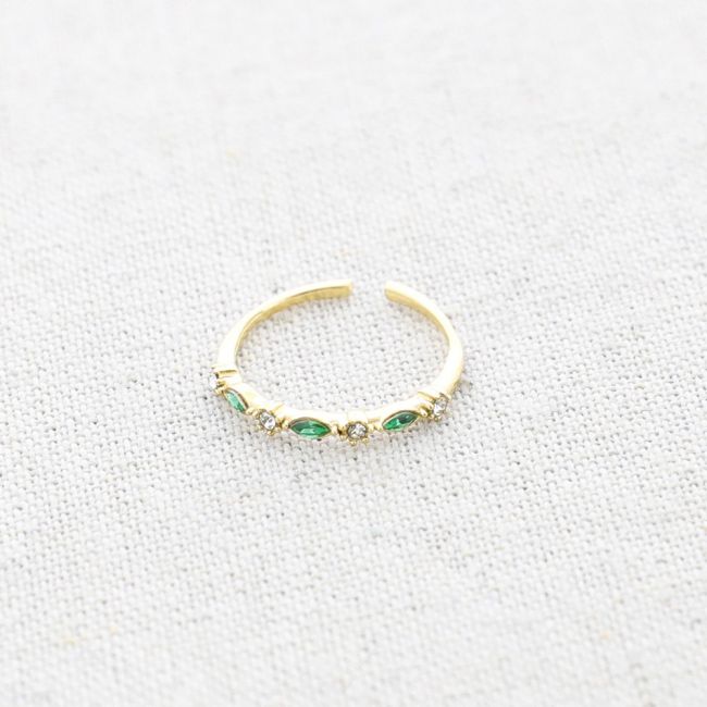ANILLO ACERO CRISTALES