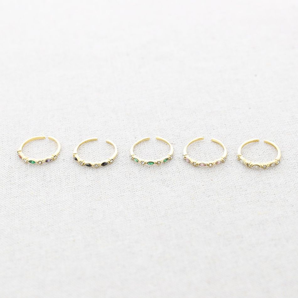 STEEL RING WITH CRYSTALS