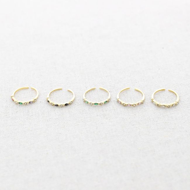 ANILLO ACERO CRISTALES