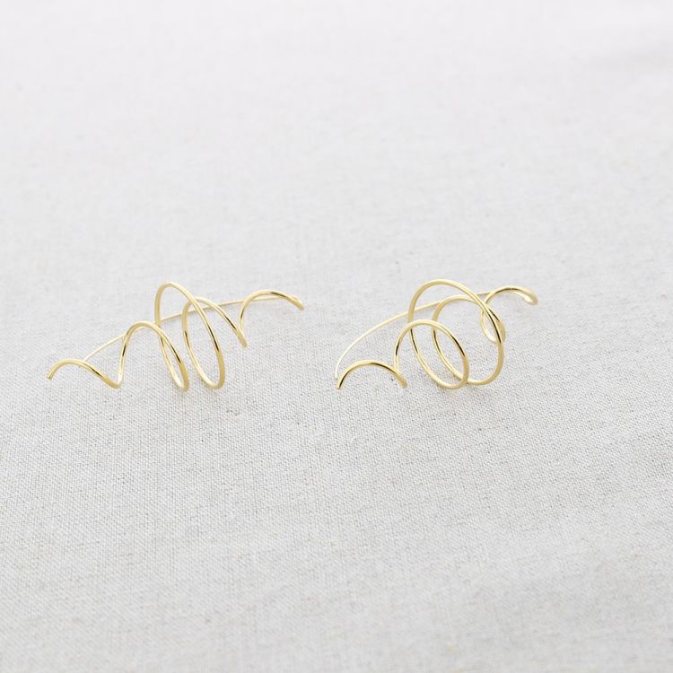 PENDIENTES ACERO COLGANTE ESPIRAL