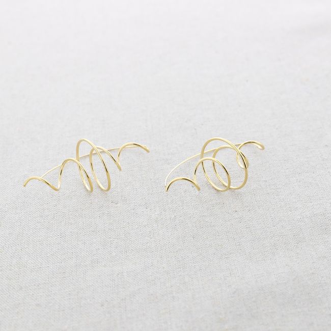 PENDIENTES ACERO COLGANTE ESPIRAL