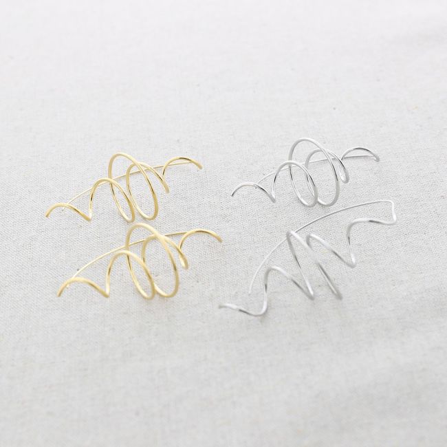 SPIRAL PENDANT STEEL EARRINGS