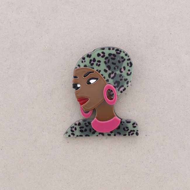 RESIN GIRL BROOCH