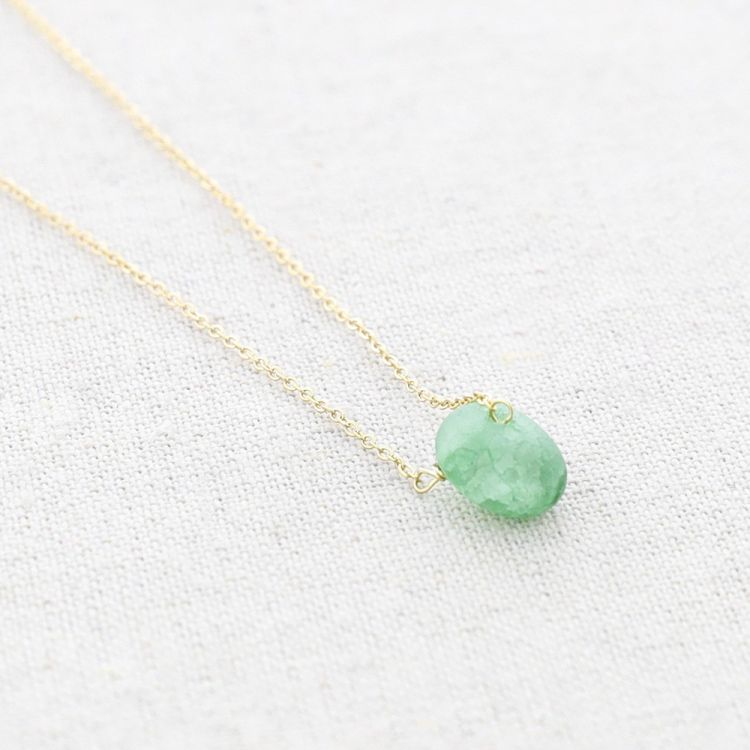 STEEL STONE PENDANT SHORT NECKLACE