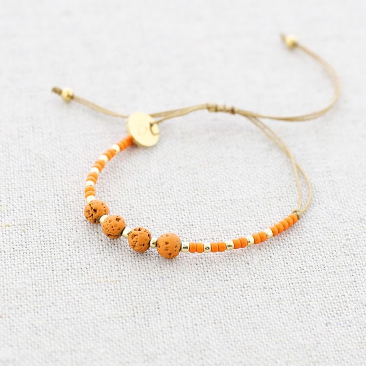PULSERA MACRAMÉ ACERO CUENTAS MIYUKI PIEDRAS LAVA