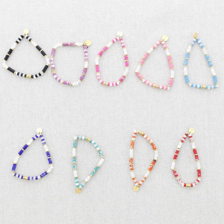 PULSERA ELÁSTICA ACERO CUENTAS NÁCAR 2
