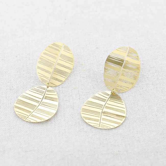 DOUBLE FILIGREE STEEL EARRINGS