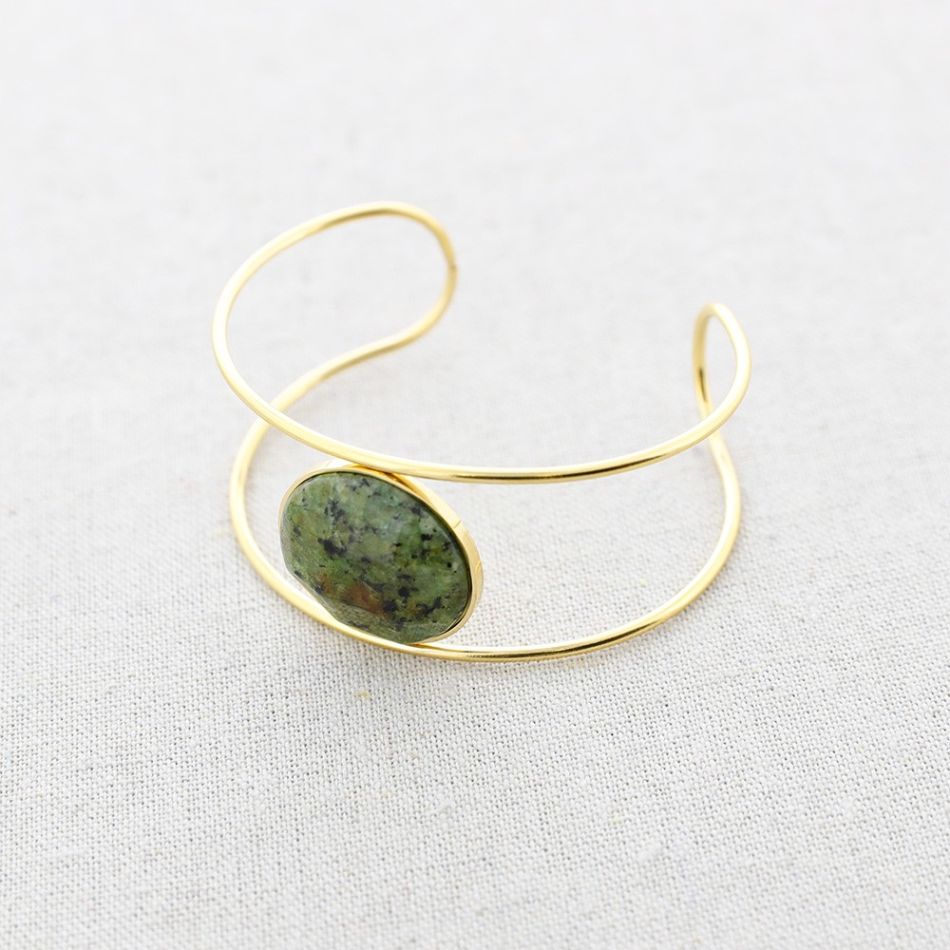 PULSERA ACERO DOBLE TIRA PIEDRA